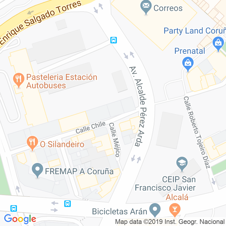 Código Postal calle Chile, avenida en A Coruña