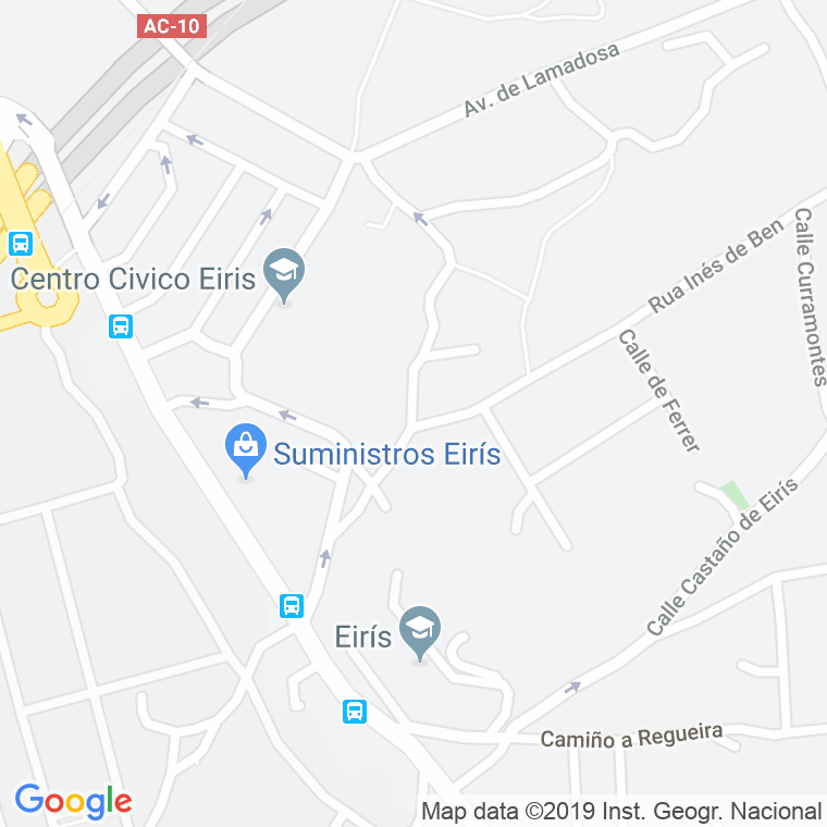 Código Postal calle Eiris De Arriba, lugar en A Coruña
