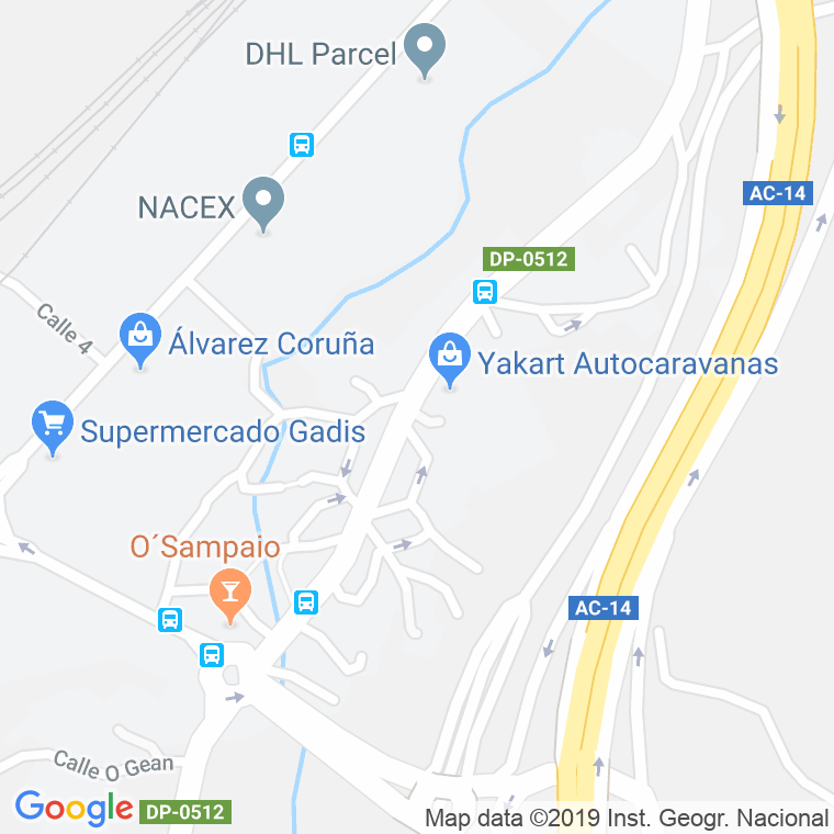 Código Postal calle Galan (Mesoiro), lugar en A Coruña