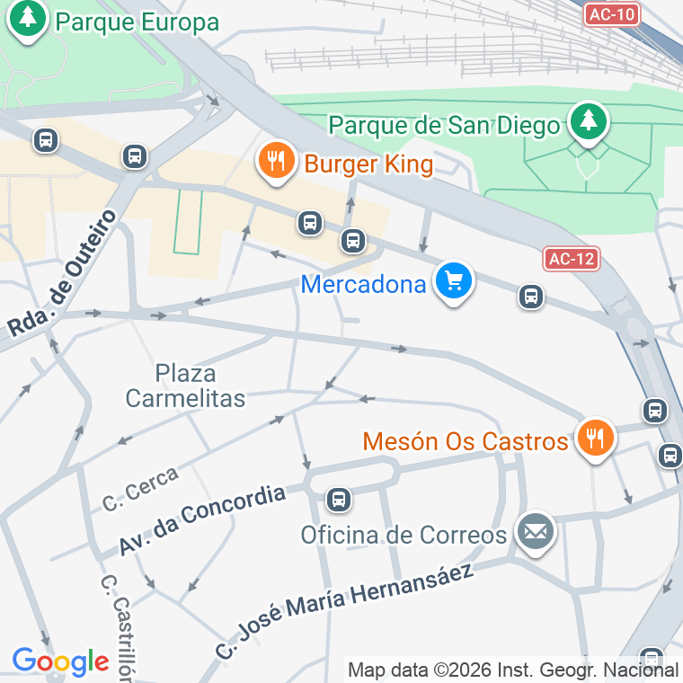 Código postal de Merced en A Coruña