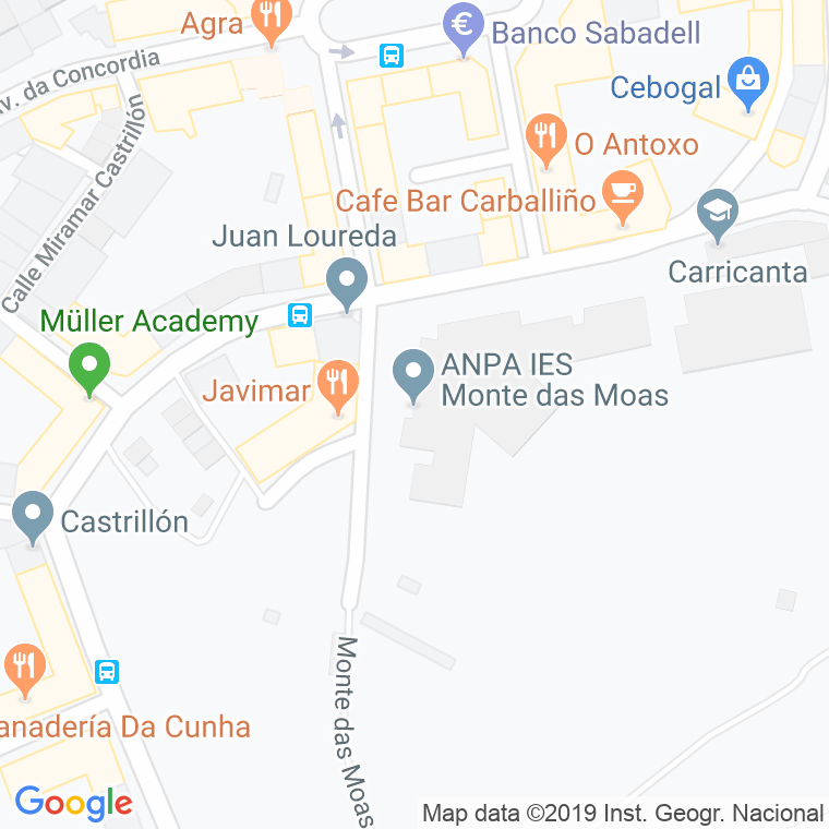 Código Postal calle Monte Das Moas en A Coruña