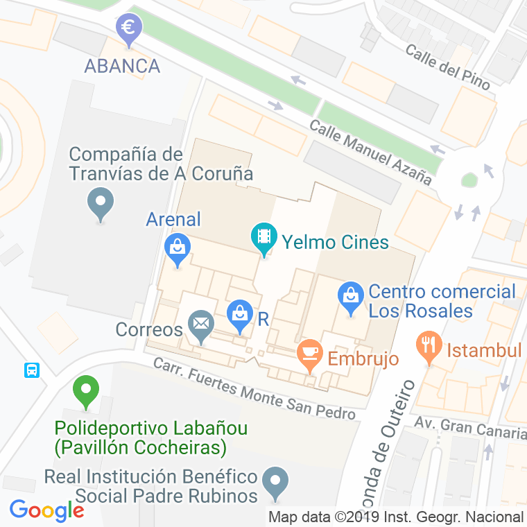 Código Postal calle Cines, De, monasterio en A Coruña