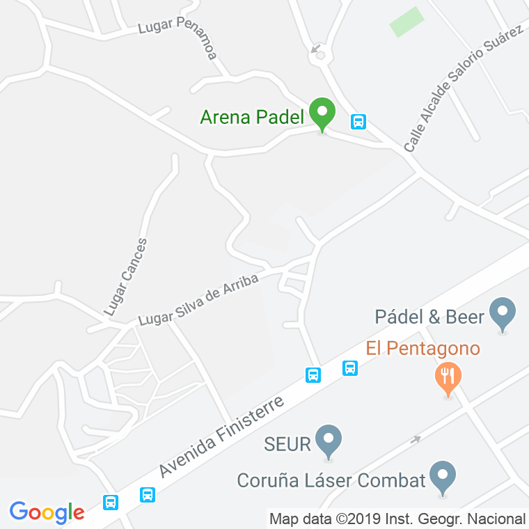 Código Postal calle Silva De Arriba, lugar en A Coruña