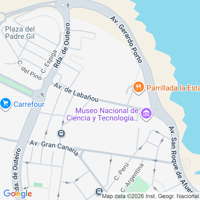 Código postal de Labañou, Avenida en A Coruña