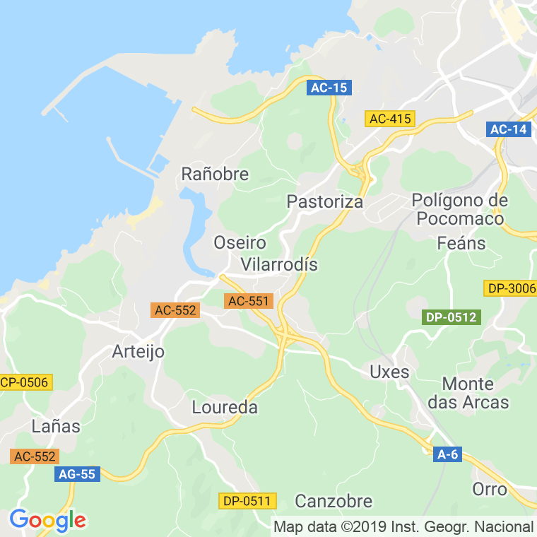 Código Postal de Rocheira en Coruña