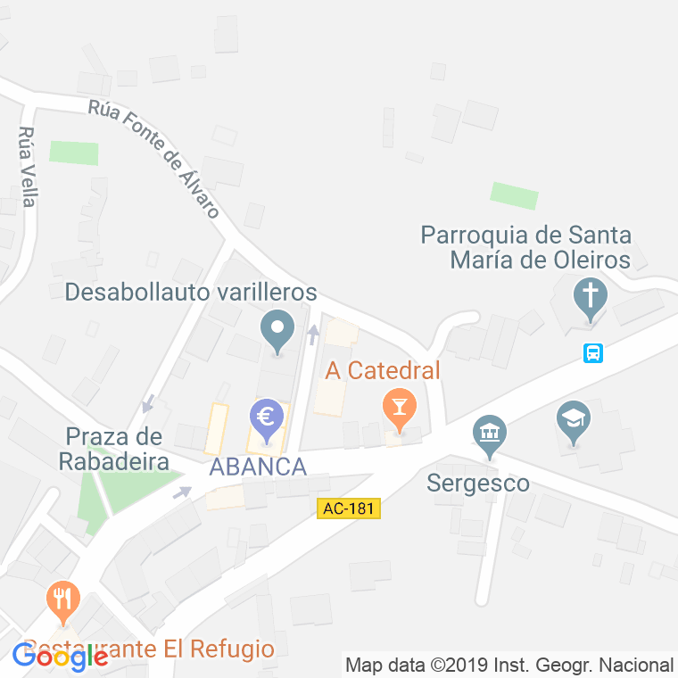 Código Postal de Pedreiras (Oleiros) en Coruña