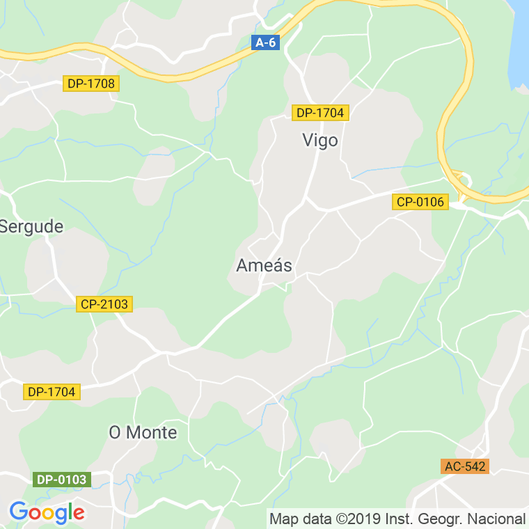 Código Postal de Ameas en Coruña