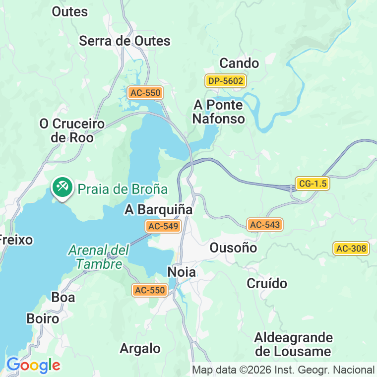 Código postal de Loxe en Coruña
