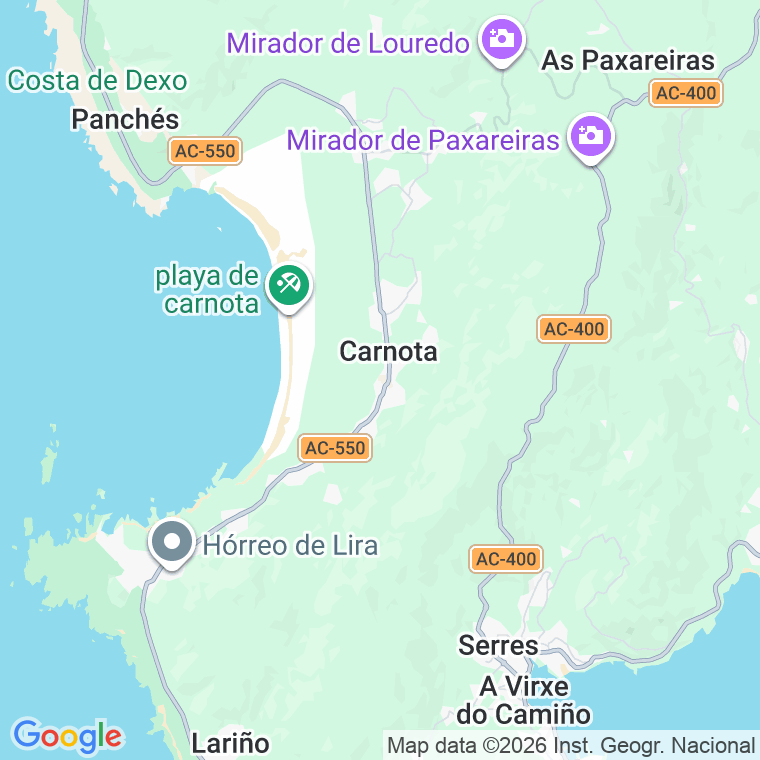 Código postal de Maceiras en Coruña