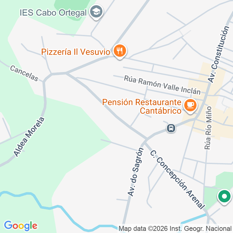 Código postal de Barreiros (pedra, A) en Coruña