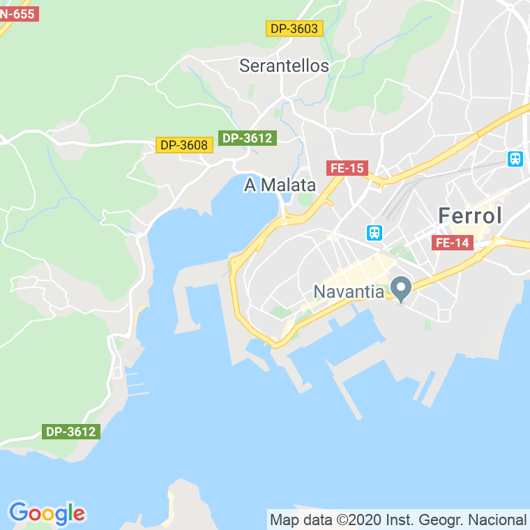 Código Postal calle Almirante Fernandez Martin, praza en Ferrol