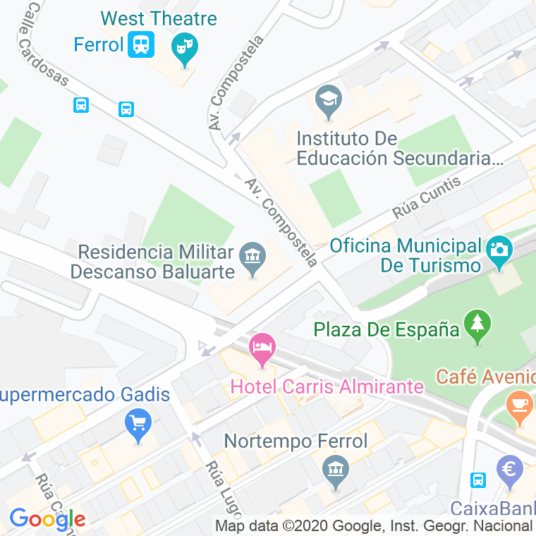 Código Postal calle Baluarte en Ferrol