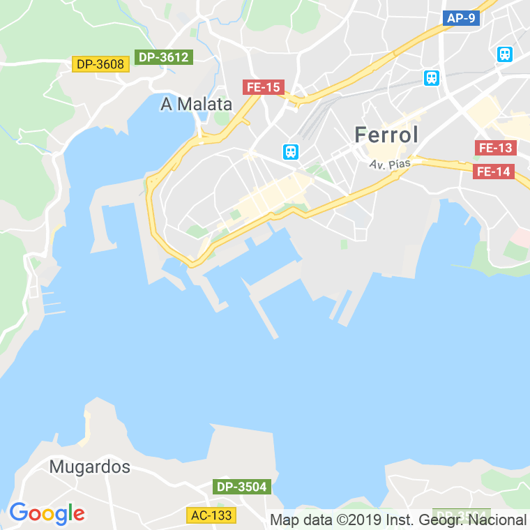 Código Postal calle Muelle Fernandez Ladreda en Ferrol