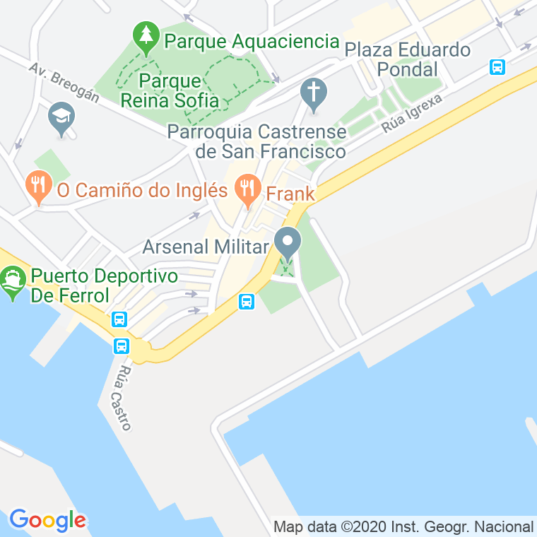 Código Postal calle Rastro en Ferrol