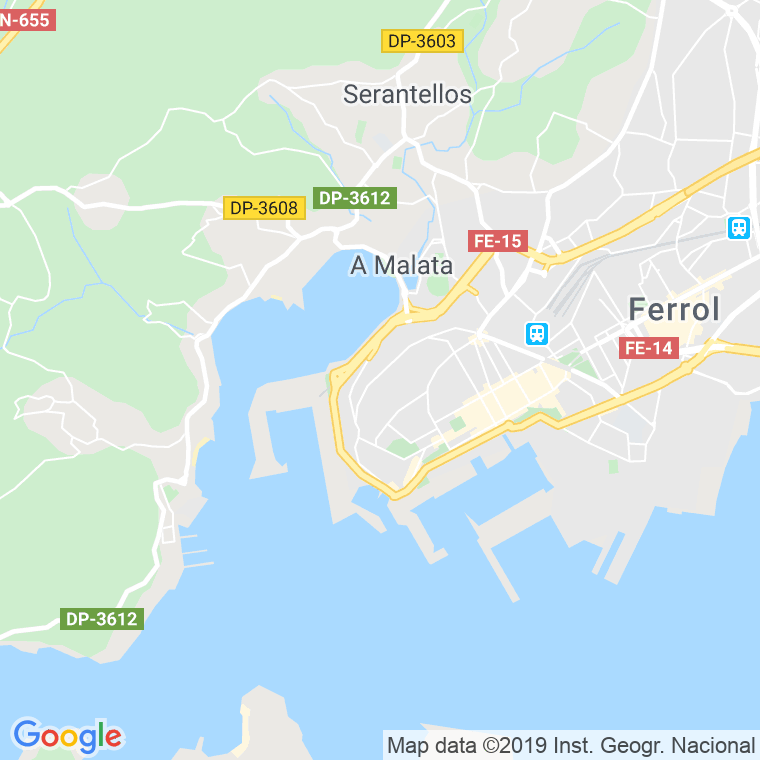 Código Postal calle Real   (Impares Del 217 Al Final)  (Pares Del 156 Al Final) en Ferrol