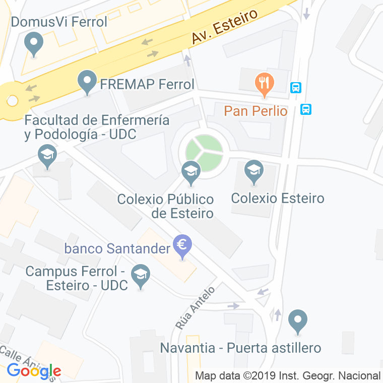 Código Postal calle Colegio Esteiro en Ferrol