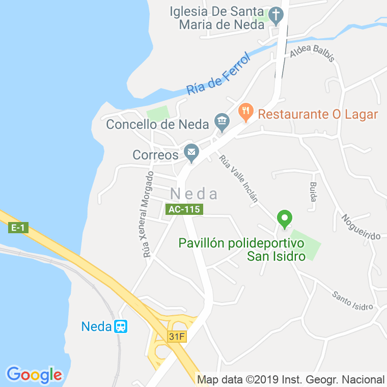 Código Postal calle Neda en Ferrol