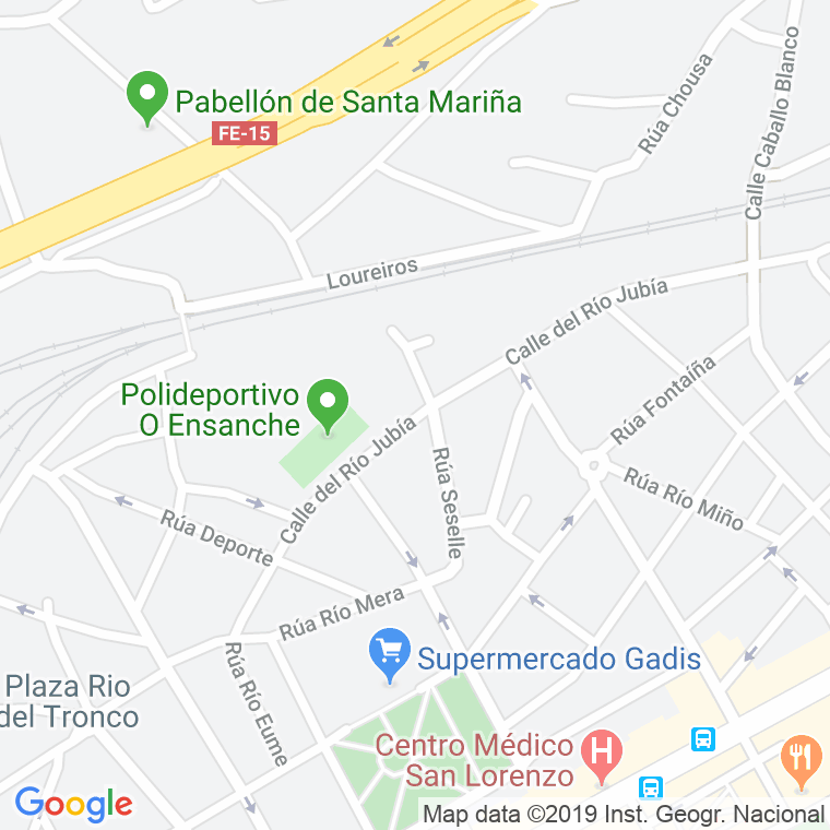 Código Postal calle Rio Jubia   (Impares Del 1 Al 43)  (Pares Del 2 Al 50) en Ferrol