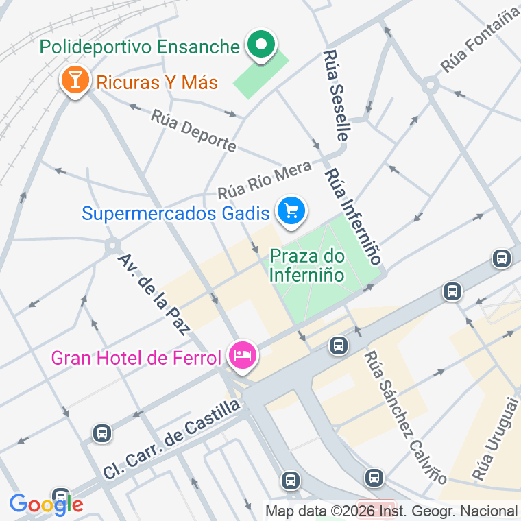 Código postal de Vivero, Avenida en Ferrol