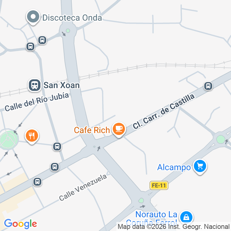 Código postal de Rua Poeta Curros Enriquez en Ferrol