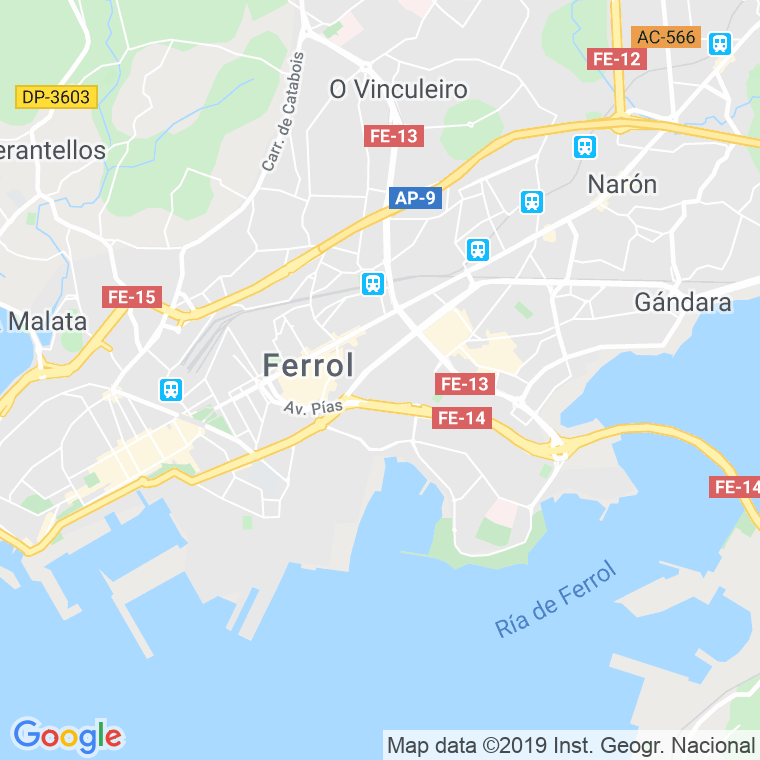 Código Postal calle Chile en Ferrol