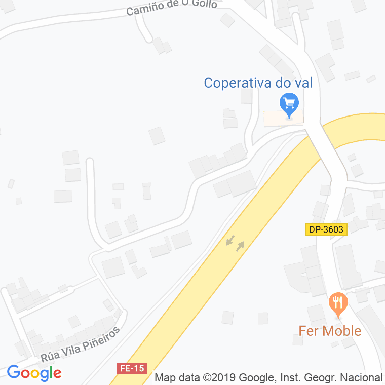 Código Postal calle Pedregas, lugar en Ferrol