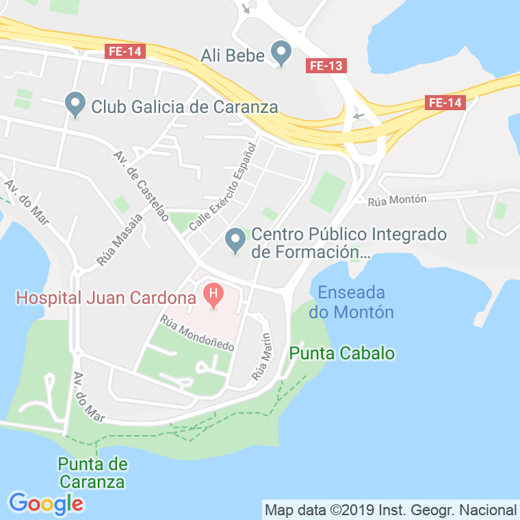 Código Postal calle Pardo Bazan en Ferrol