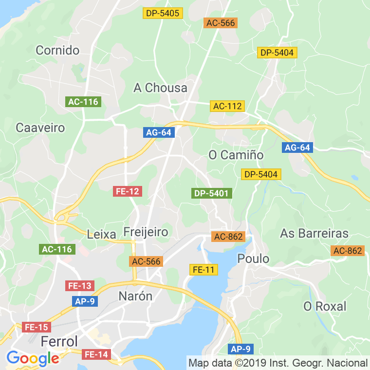 Código Postal de Fernande (Naron) en Coruña