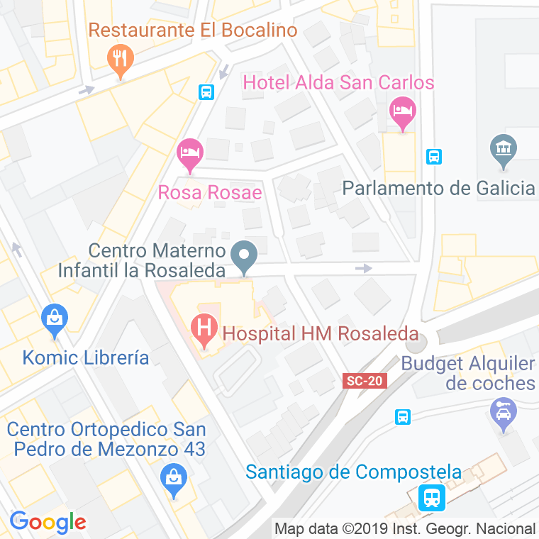 Código Postal calle Antonio Casares en Santiago de Compostela