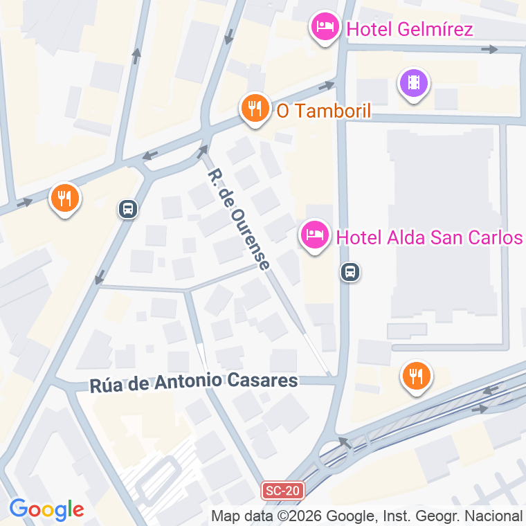 Código postal de Ourense en Santiago de Compostela