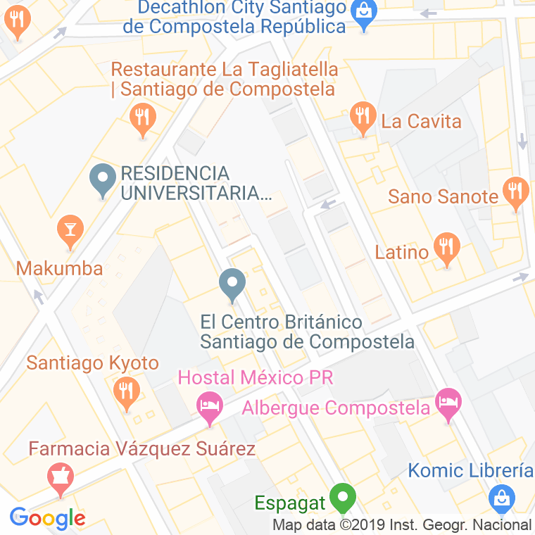 Código Postal calle Rodriguez Carracido en Santiago de Compostela