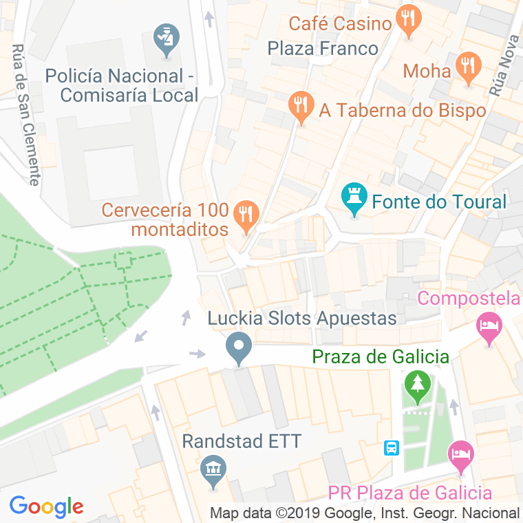 Código Postal calle Bautizados en Santiago de Compostela