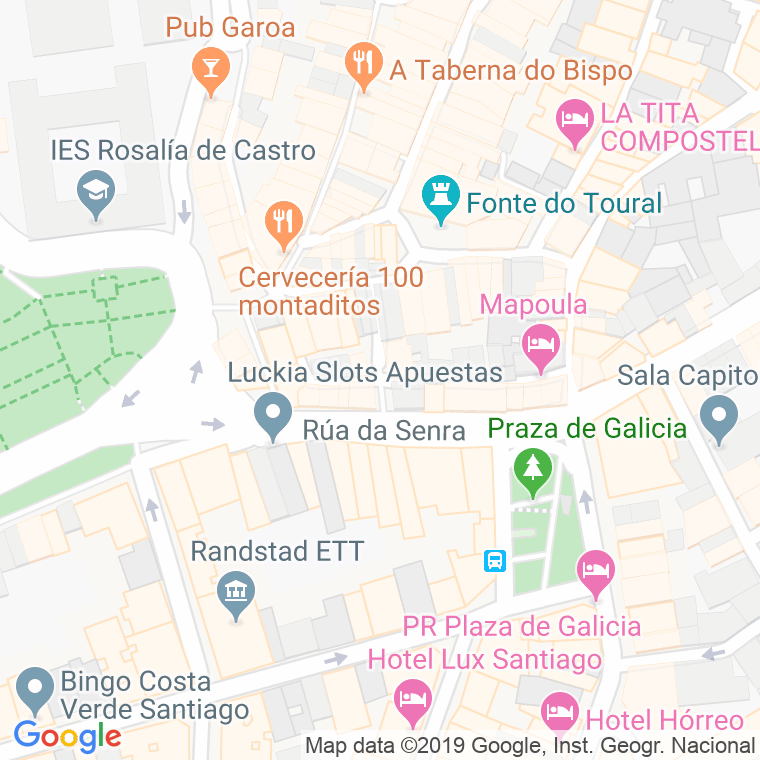 Código Postal calle Fuenterrabia en Santiago de Compostela