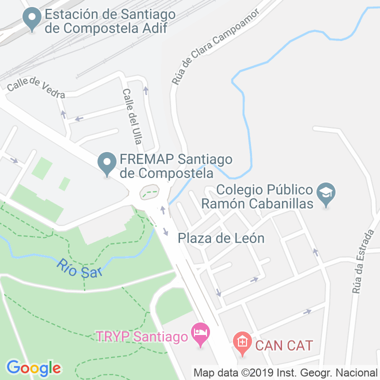 Código Postal calle Negreira en Santiago de Compostela