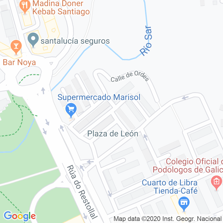 Código Postal calle Palas De Rei en Santiago de Compostela