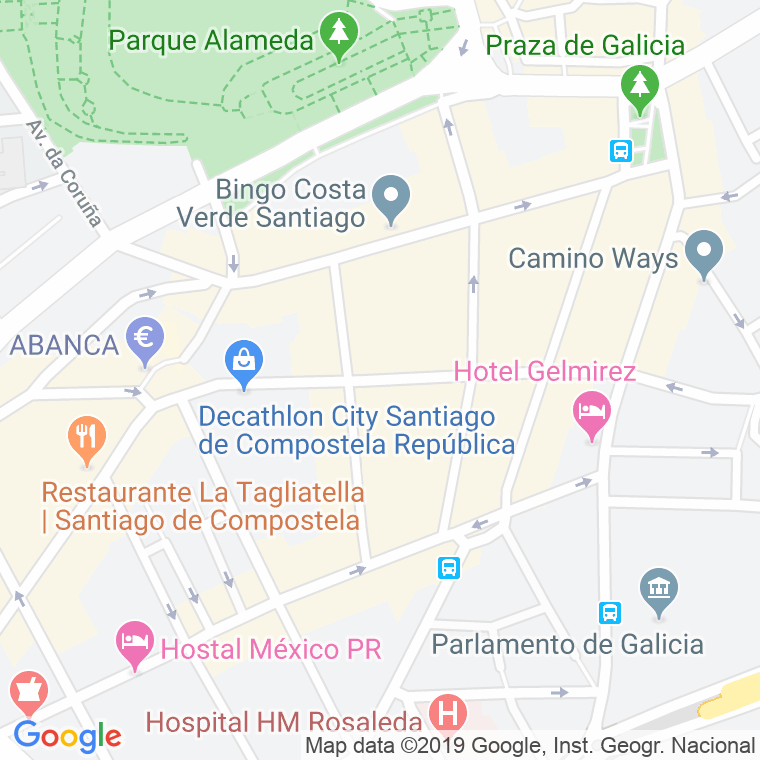 Código Postal calle Republica De El Salvador   (Impares Del 1 Al 3)  (Pares Del 2 Al 4) en Santiago de Compostela