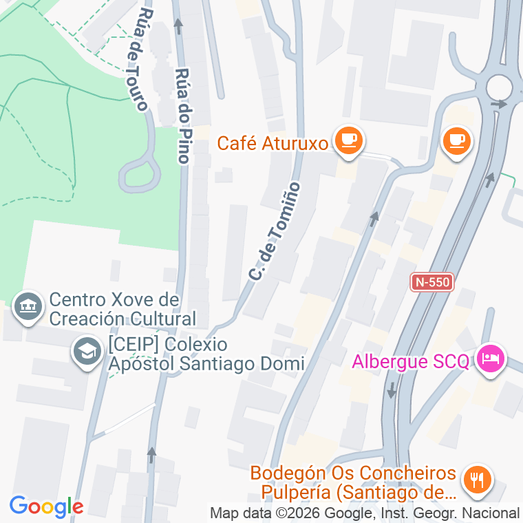 Código postal de Rua Tomiño (de) en Santiago de Compostela