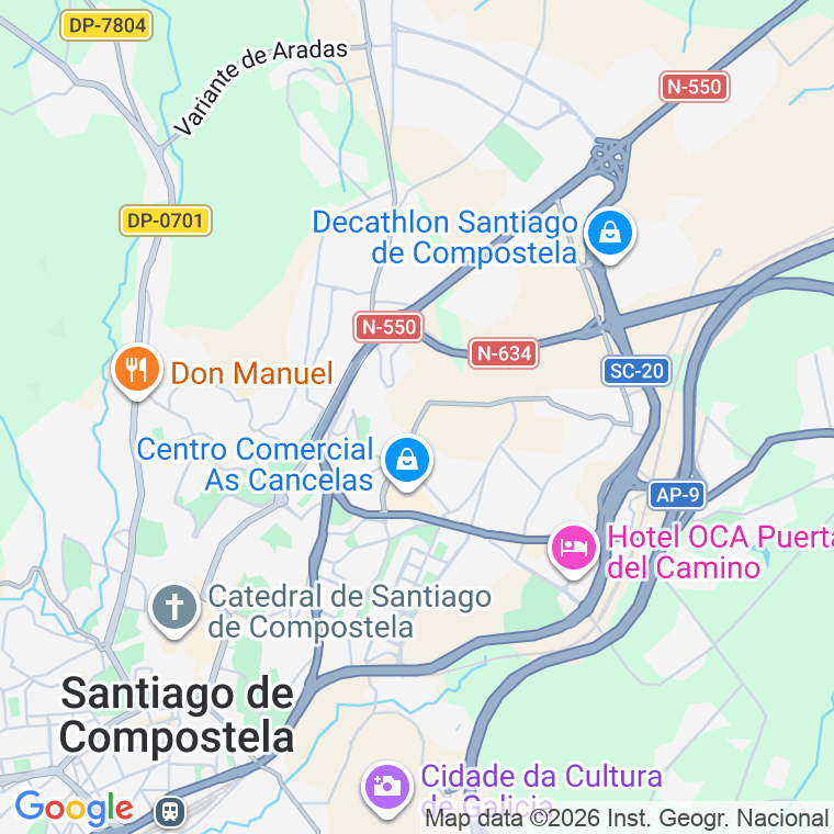 Código postal de Trans Gramaticos (dos) en Santiago de Compostela