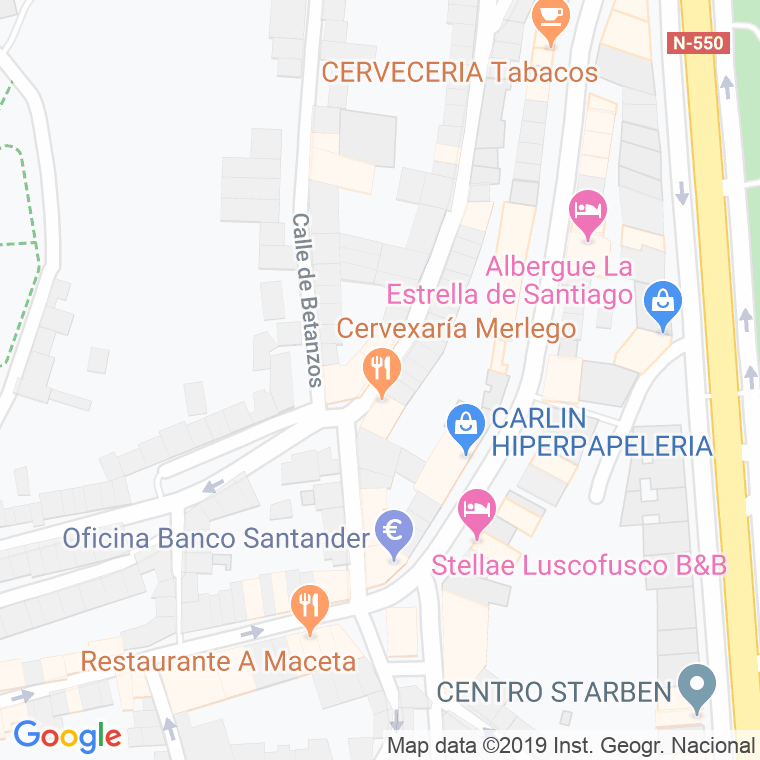 Código postal de Angustia en Santiago de Compostela