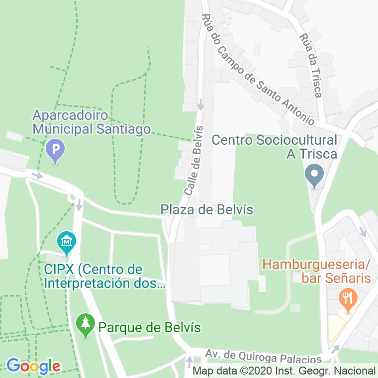 Código postal de Belvis, Prazuela en Santiago de Compostela