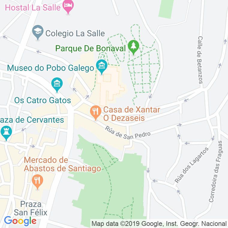 Código postal de Bonaval en Santiago de Compostela