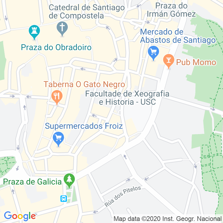 Código Postal calle Caldeireria   (Impares Del 25 Al Final)  (Pares Del 28 Al Final) en Santiago de Compostela