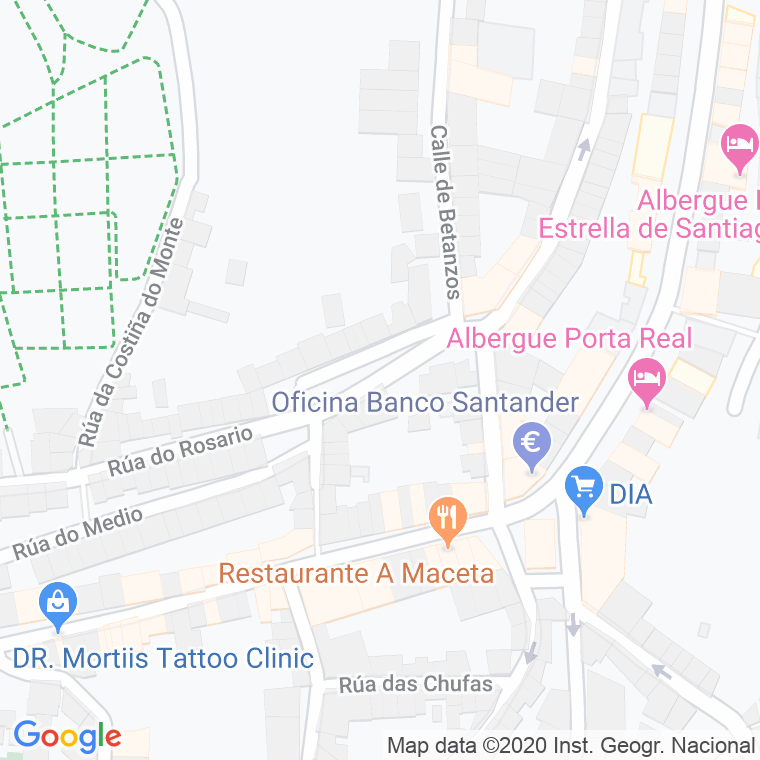 Código Postal calle Campo Da Agustia en Santiago de Compostela
