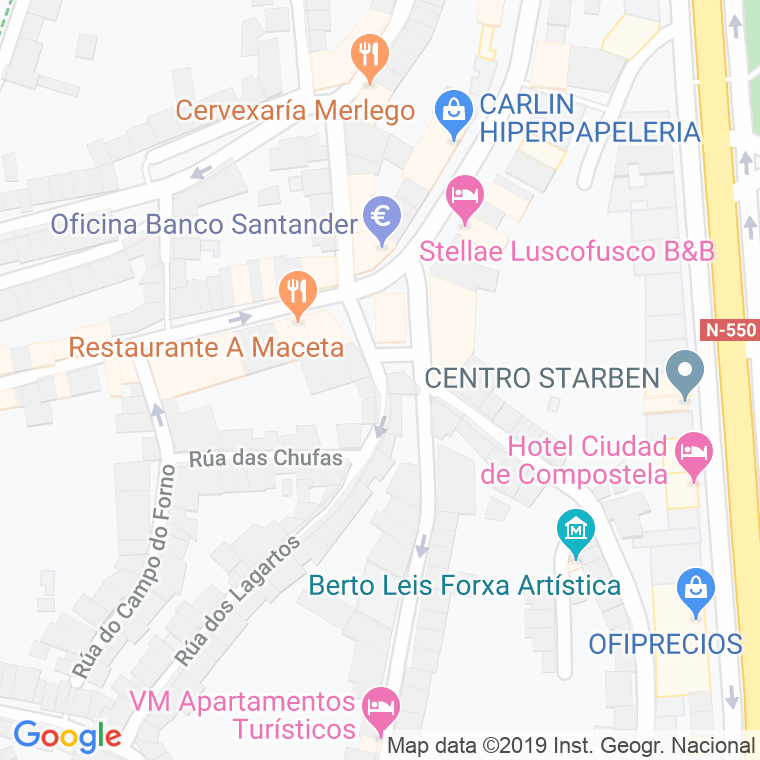 Código postal de Cruz de San Pedro en Santiago de Compostela