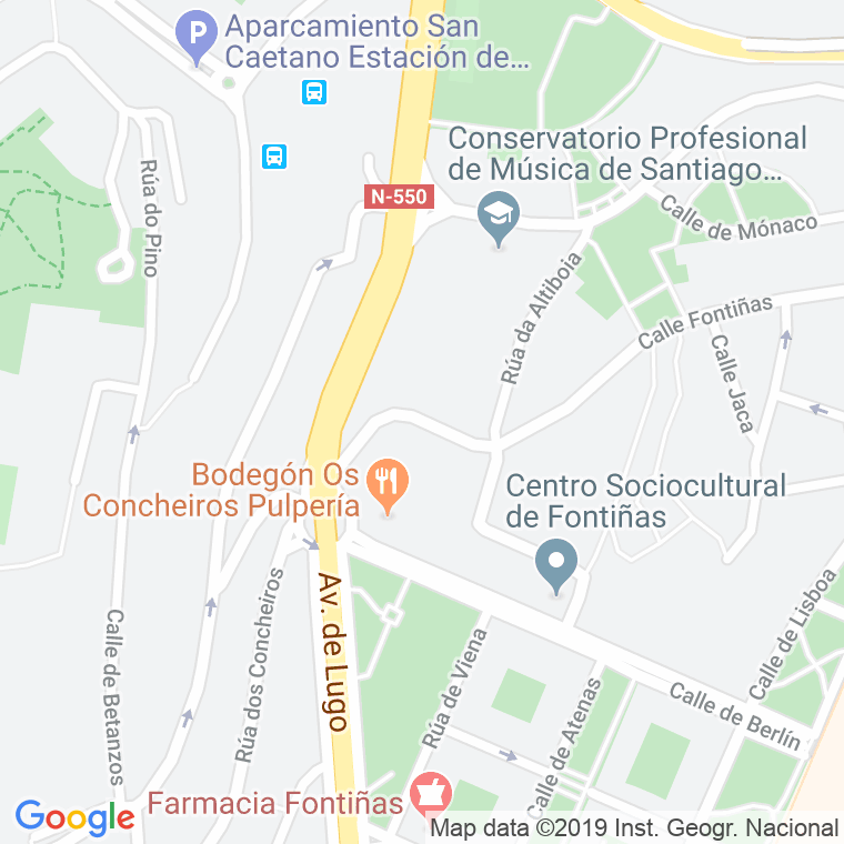 Código postal de Fonte Dos Concheiros en Santiago de Compostela