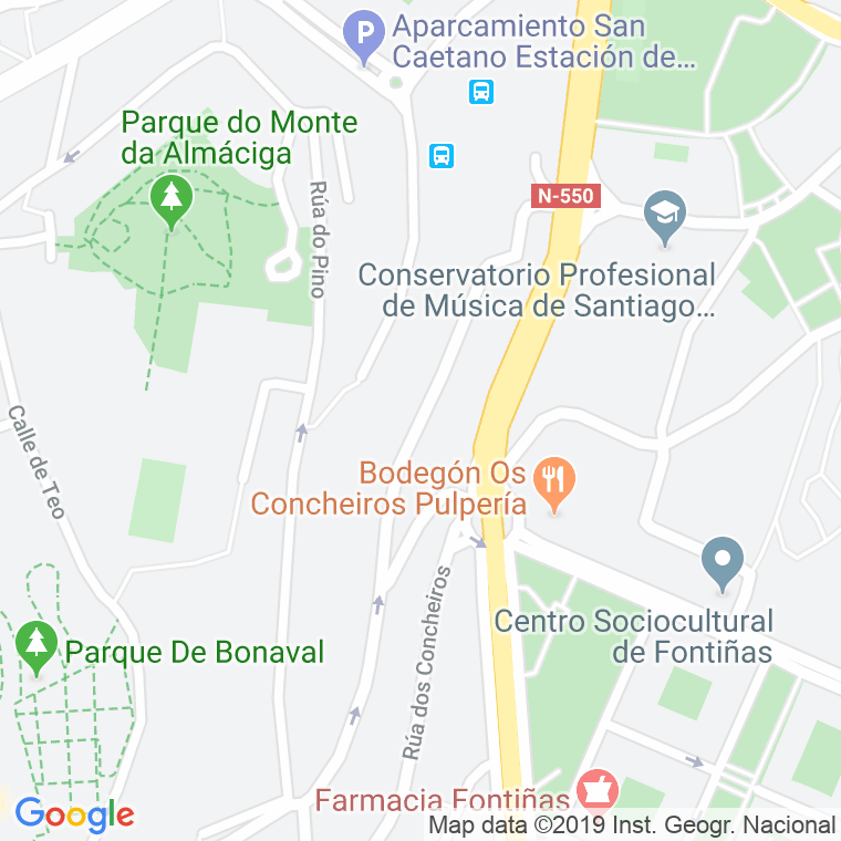 Código postal de Home Santo de Bonaval, de en Santiago de Compostela