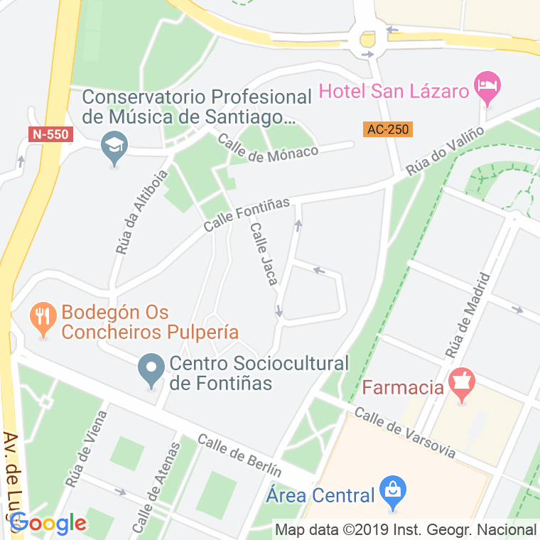 Código postal de Jaca en Santiago de Compostela