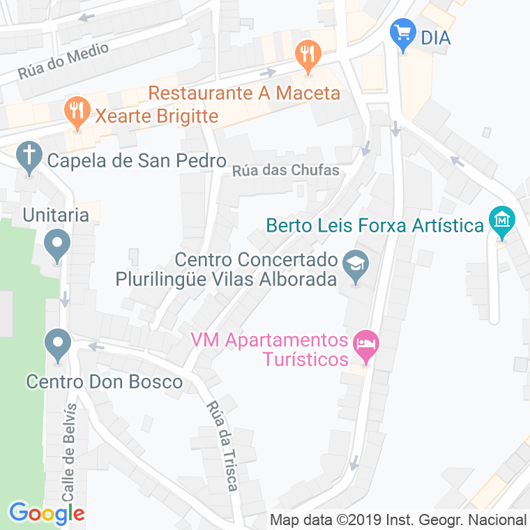 Código postal de Lagartos en Santiago de Compostela