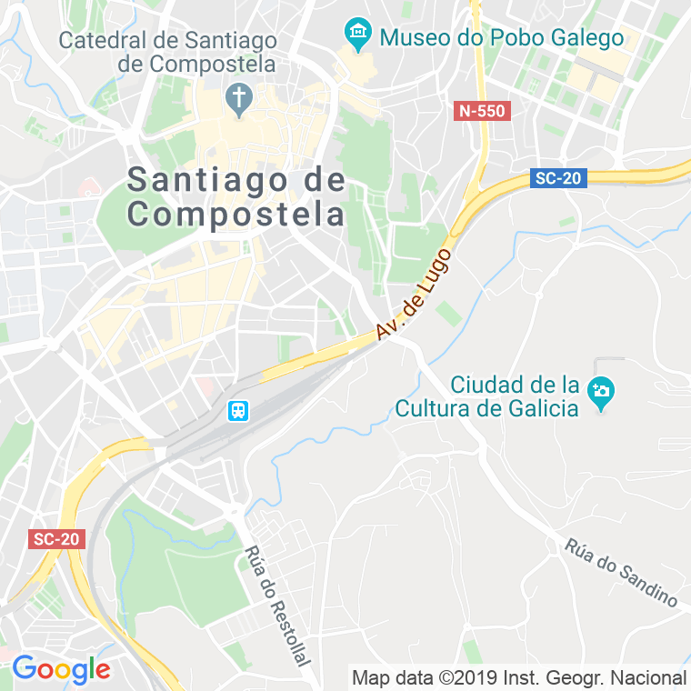 Código postal de Lugo, Avenida (impares del 139 al Final) en Santiago de Compostela