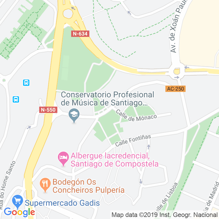 Código postal de Monte Dos Postes en Santiago de Compostela
